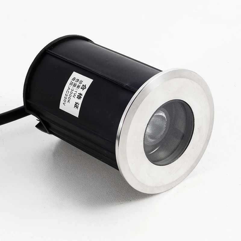 Waterproof ip68 mini 1w 1.5w 3w 12v 220v focus garden step decking decorative buried led underground light with glue filling