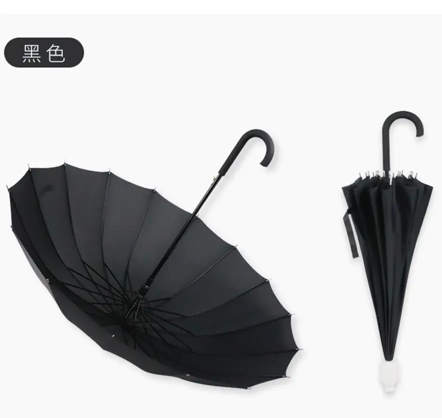 Customized handle outdoor Waterproof Cover 16K Straight Umbrella