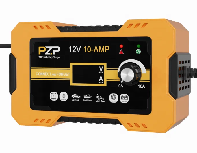 Portable 12V  Bule coating Car Battery Charger Battery Trickle Charger and Maintainer Smart Battery Charger