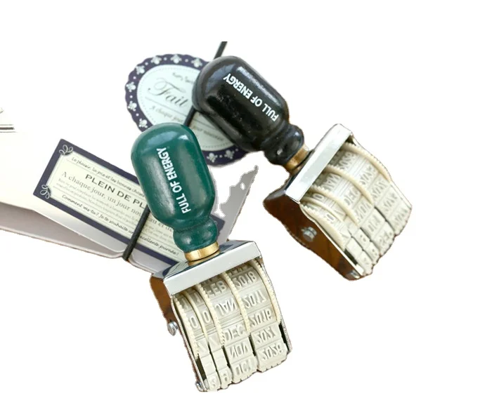 Персонализированный Логотип Регулируемый Ролик Штамп Дата печать рулон штамп