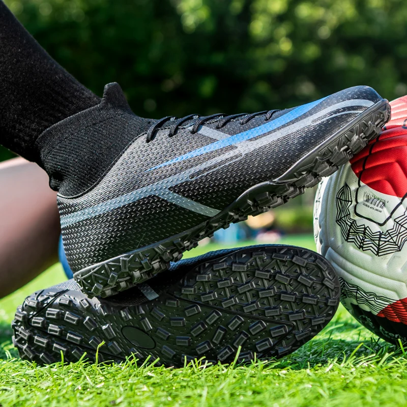 High-top men football shoes youth training student foot boots sports soccer shoes