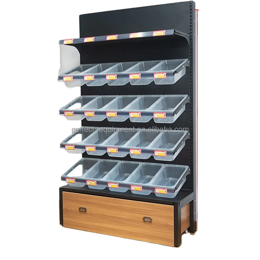 Wholesale Price Modern Supermarket Equipment Shelf 2-6 Layers Heavy Duty Steel Shelf Gondola Display Rack Stand For Snack