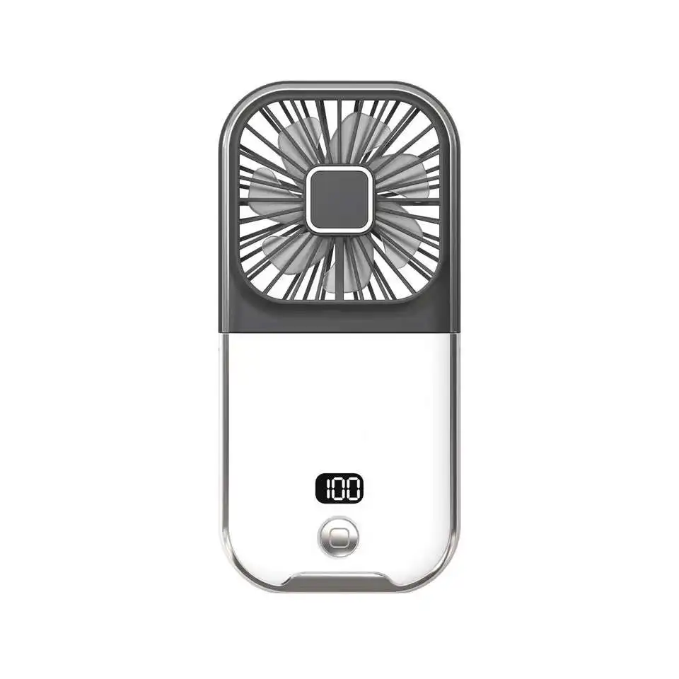 Portable Mini Handheld Fan Mini Fan With Battery Digital Display Electric  Usb Mini Wearable Fan