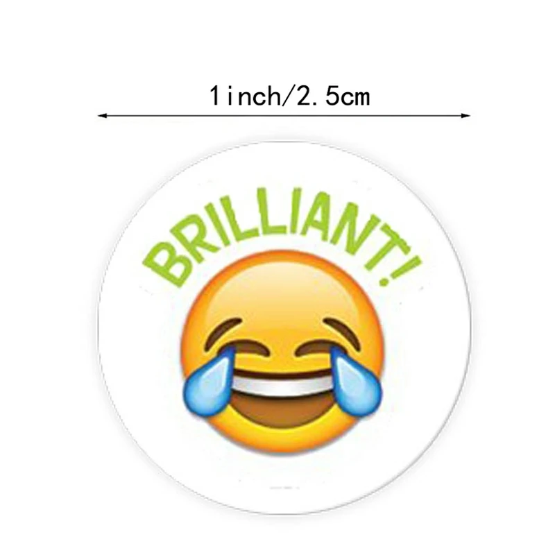 Adhesive Stickers Toys Decorated Children Teachers Reward Stickers Letter Emoticons Smiley Face Coated Paper Cute Cartoon CN;ZHE