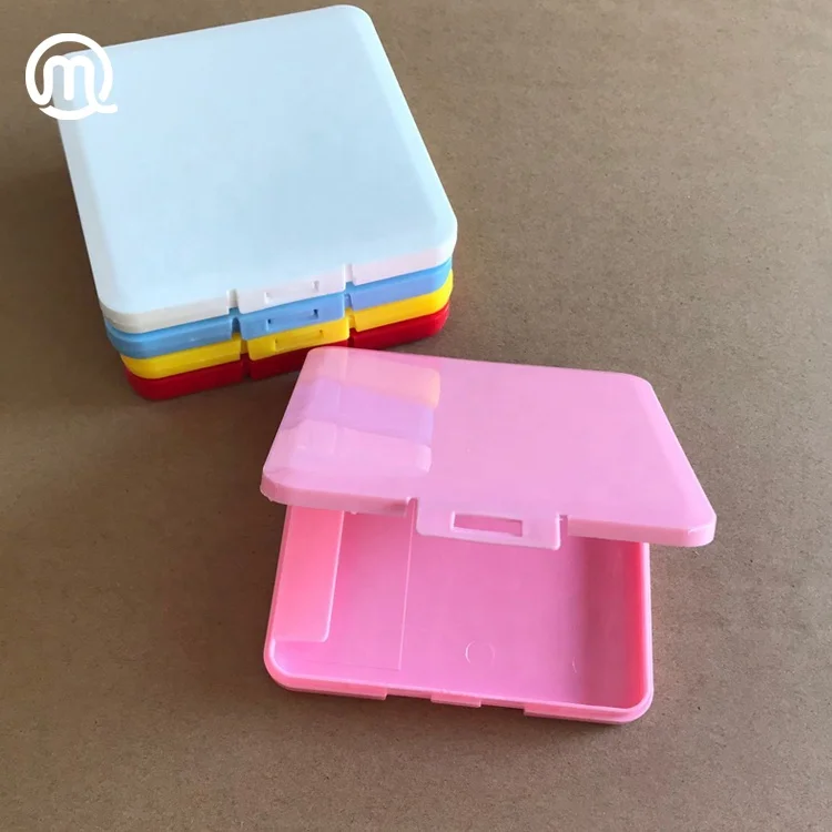 
square shape Customized factory directly Japan style plastic face mask case container Box in different colors 