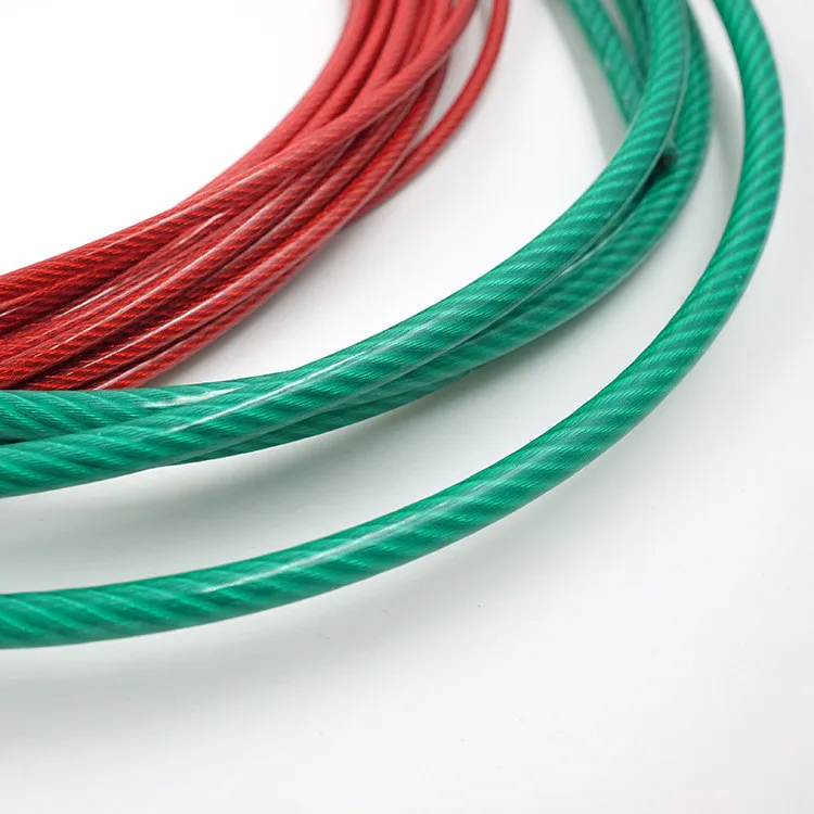 galvanized steel wire cable with nylon/PVC/PE coated