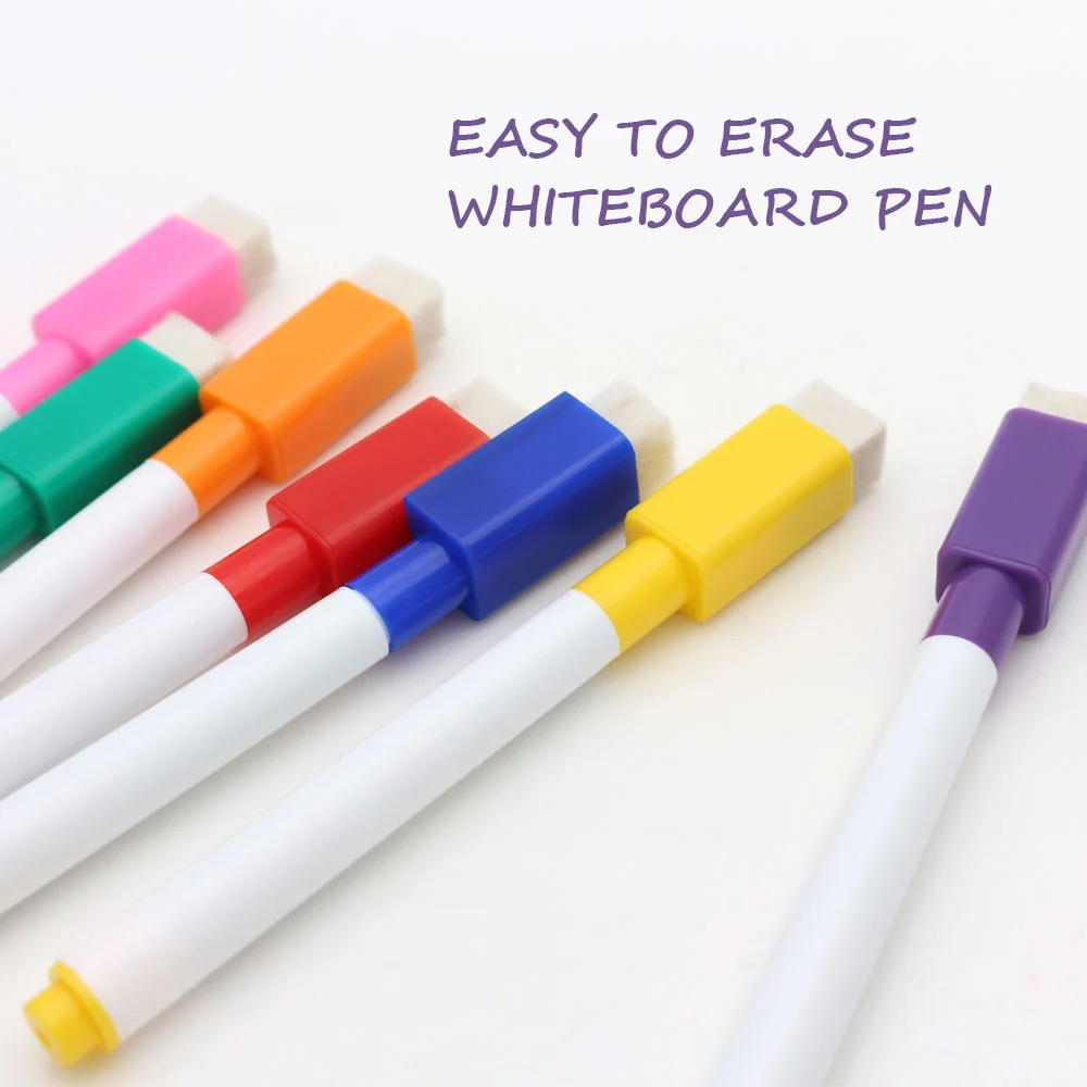 2021 Colorful Dry Eraser Magnetic Whiteboard Marker Pen with White Eraser Perfect for Home and Office Drawing