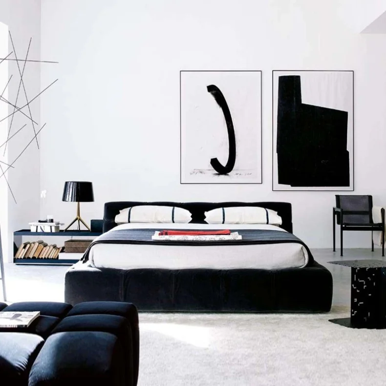 WESOME 2M New Arrival Good-Looking Modern Beds Bedroom Furniture Set Luxury Leather Bed Frame Double Bedroom Bed for Home