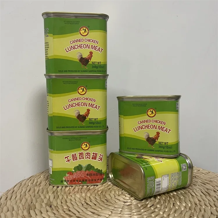 340g Long storage capacity chicken luncheon meat canned
