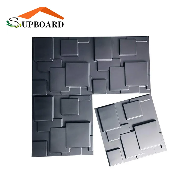 Foshan Bathroom Cheap Wallpaper Coating Tiles 3-d Flower Plastic PVC Wall Panels Wave Home Decor