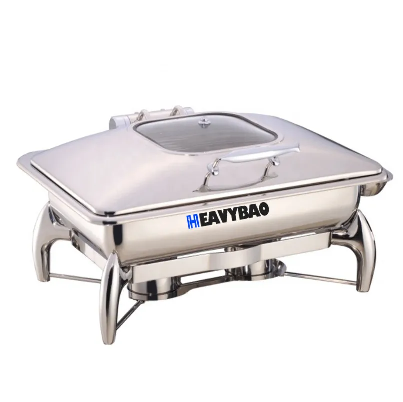 Heavybao High Quality  Commercial Economic Buffet Table Top Food Warmer  Stainless Steel Chafing Dish used food buffet set