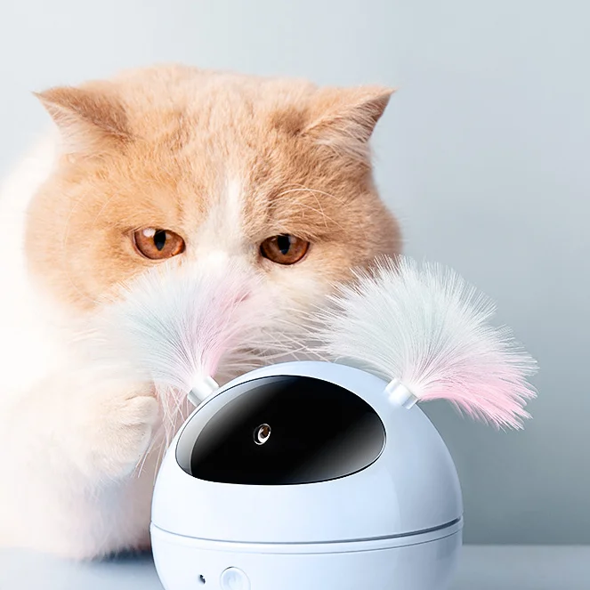 Infrared laser light pen cat laser toy cat toys teaser with feather automatic cat laser toy
