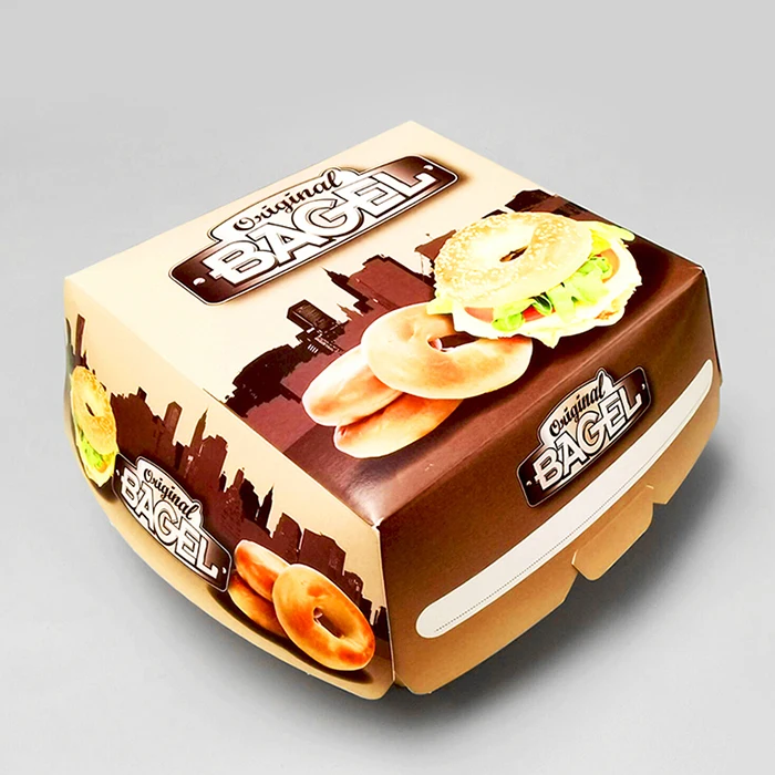 Коробки для бургеров Kingwin с индивидуальным принтом безопасные пищевых продуктов разные размеры подходящие магазинов быстрого питания