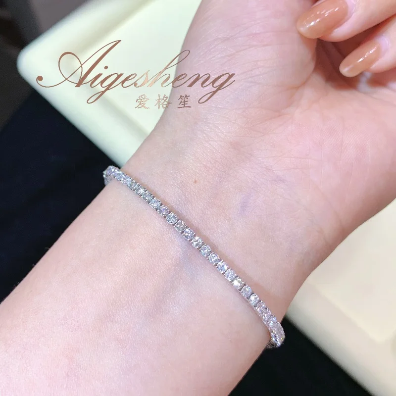 Aigesheng Luxury Designer Bracelet Charms For Jewelry Making 18K Real Gold Natural Diamond Women Jewelry