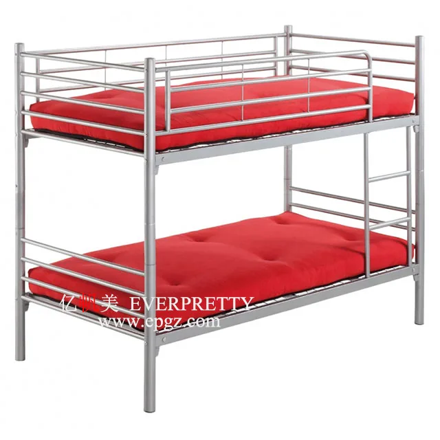 School Dormitory Furniture Modern Student Iron Double Decker Metal Steel Pipe Bunk Bed with Ladder