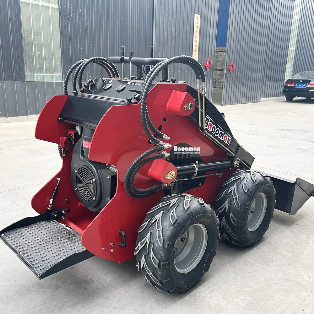 Famous Baoomax electric mini skid steer small compact mini skid steer loader with attachments chinese mini skid steer loader