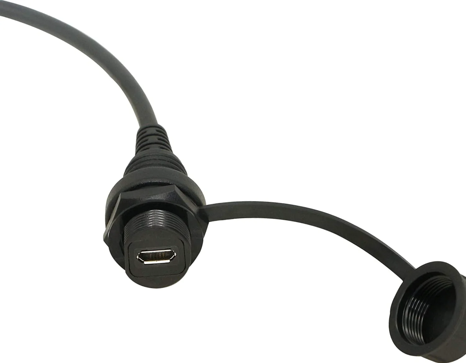 Micro Usb Ip67  5pin Male To Micro 5pin Female  Connector For Car Boat DashboardMicro Usb Panel Mount Extension Dash Flush Cable