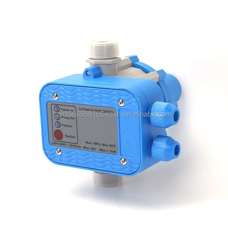 Blue switch Water Pump Controller Automatic Water Pump Pressure Switch Electric Controller 220V 10A 1.1KW 1mpa Gear Pump DJ OEM