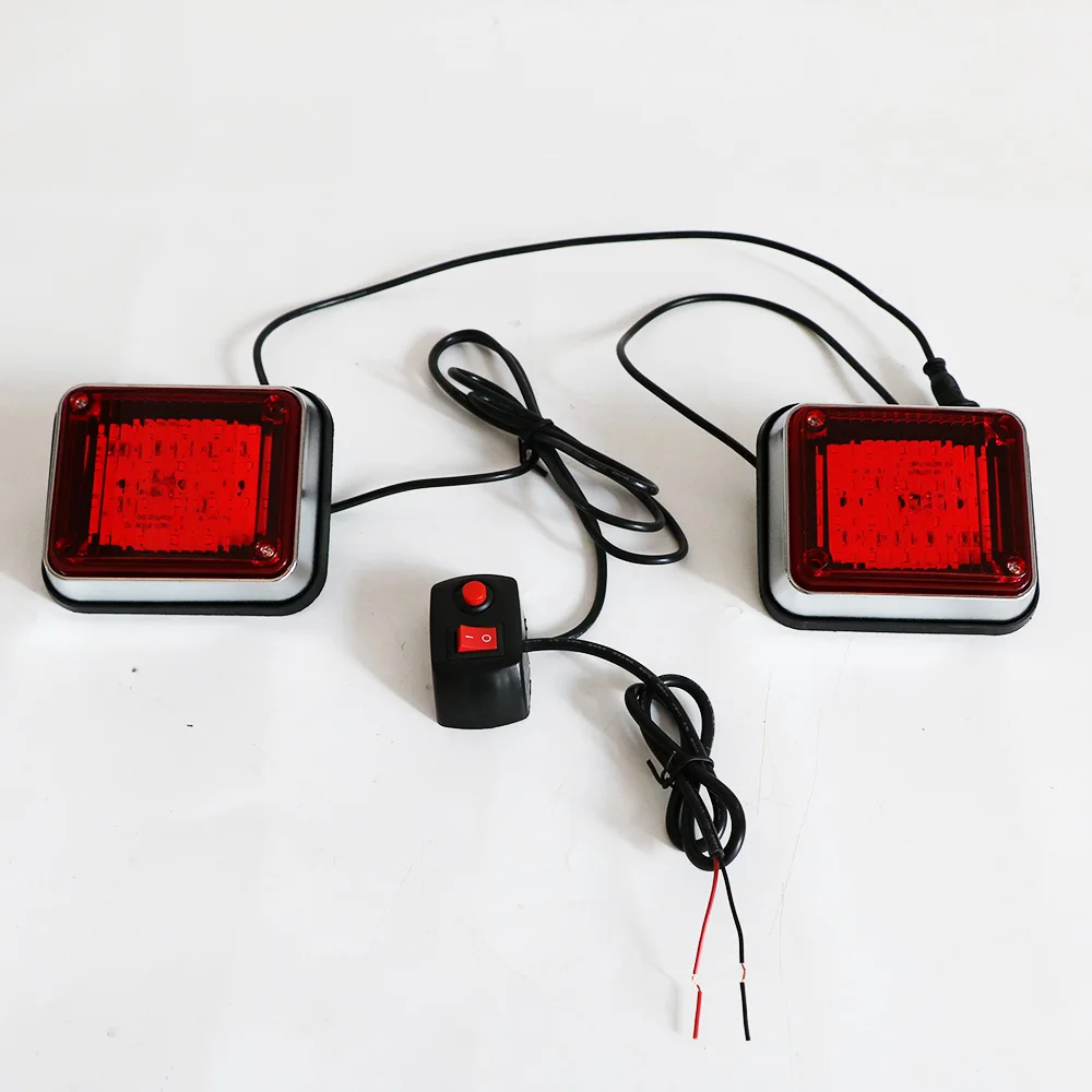High Brightness Square Warning Flashing Lights For Car Truck Surface Mounted Strobe Side   Marker Amber LED Ambulance light Red