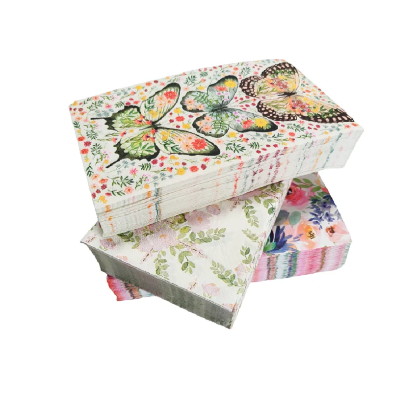 Factory Customized Restaurant 33x40cm Printed Tissue Paper Napkins