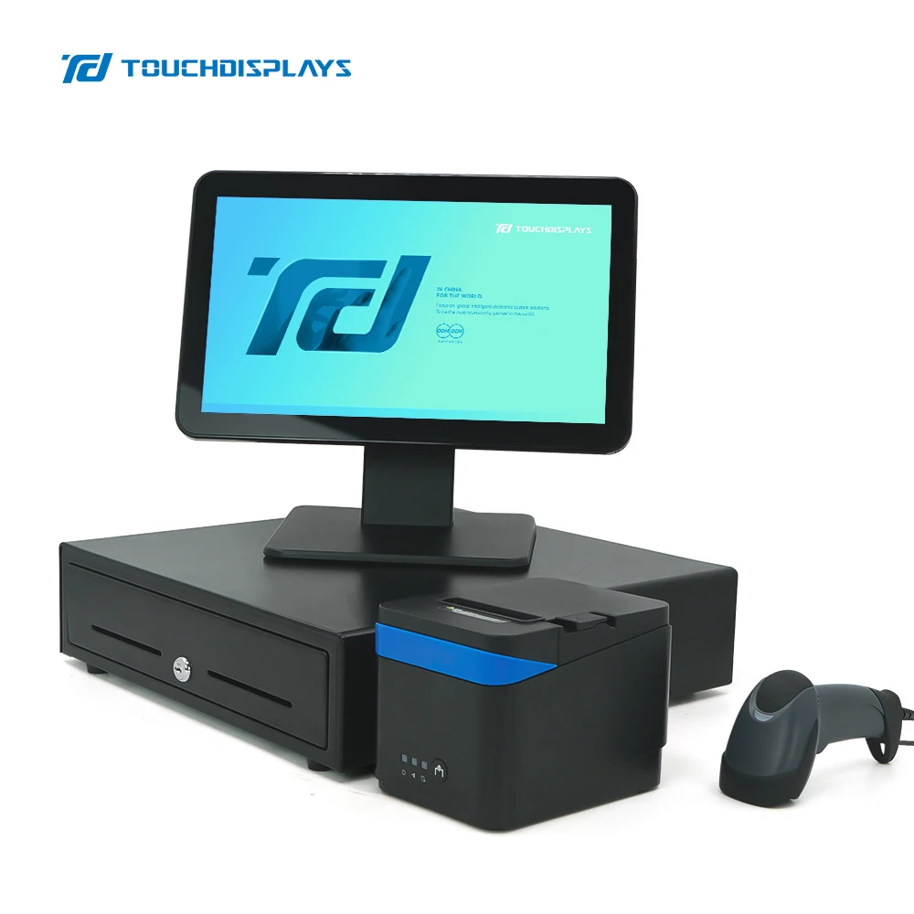 Touch Displays 15.6 inch dual digital touch screen restaurant keypad spectra pos machine