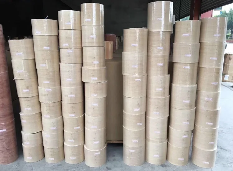 Custom PVC Natural Edge strip wood Veneer Tape And UV Edge Banding Veneer rolls