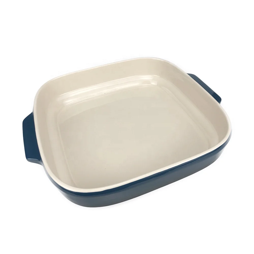 Square Microwave Bakeware Ceramic Tray Baking Dishes And Pans With Handles