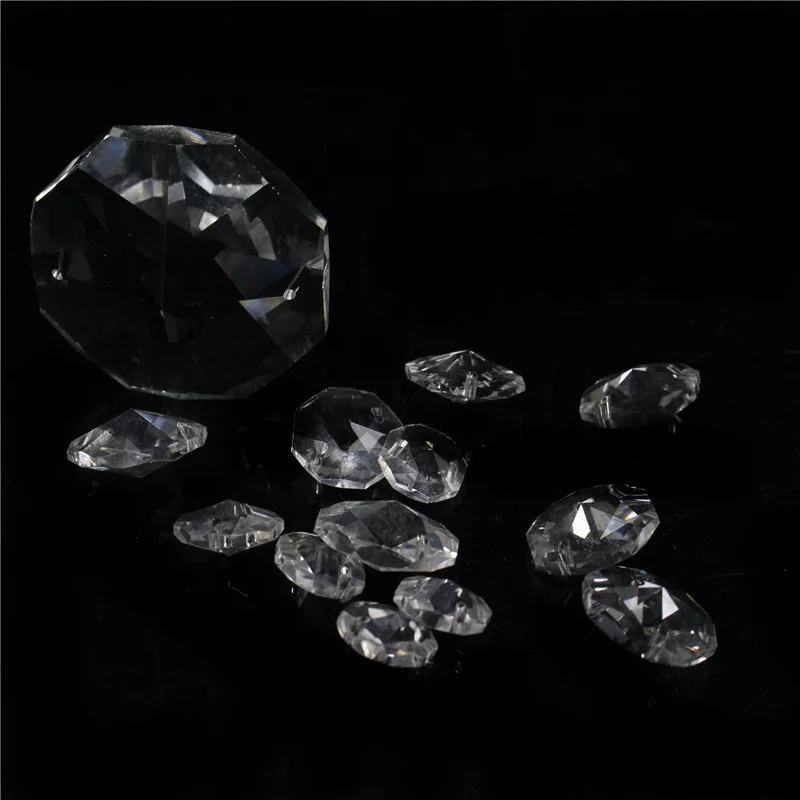 K9 14mm machine cut crystal glass octagon beads for chandeliers beads jewelry bead chandelier