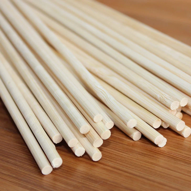 Disposable Eco-friendly Natural Bamboo Skewers Sticks Rotating BBQ Stick For Outdoor Cooking Traveling