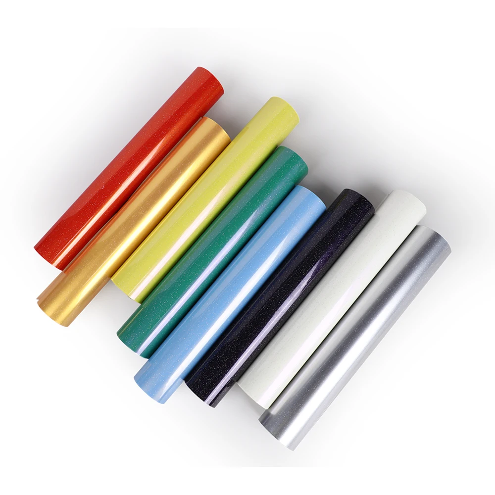 Hot Sale Fashion starlight sparkle glitter Heat transfer vinyl PU Flex New Product Iron on Film  For Clothing Fabric Cricut