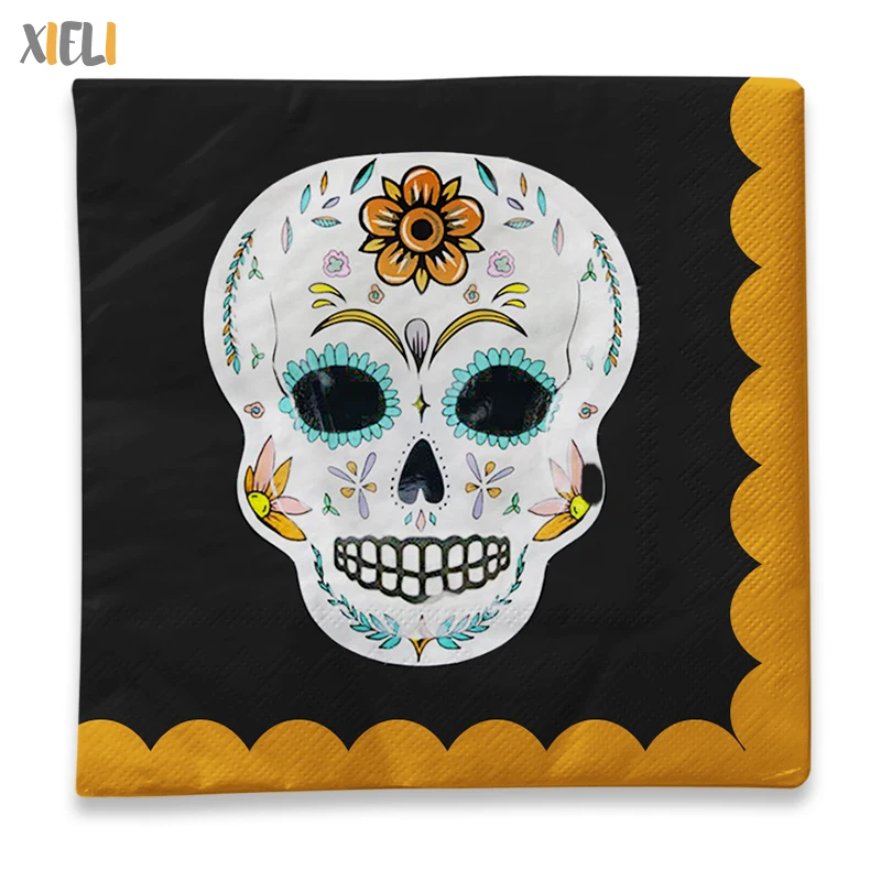 Xieli Halloween Party Supplies Disposable Paper Napkin Party Supplies Tableware