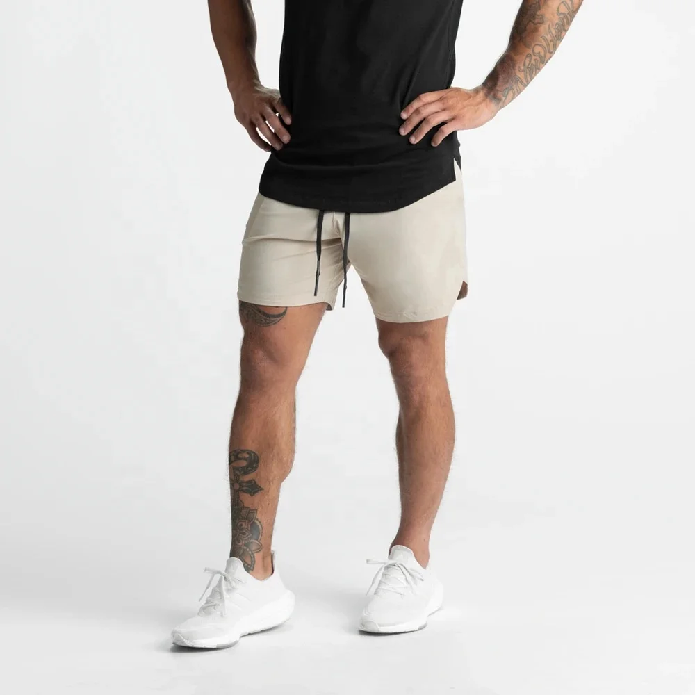 Custom Mens Gym wear Cross fit short Gym Workout Shorts Running Sports Shorts with Side Zip Pocket Gym shorts men