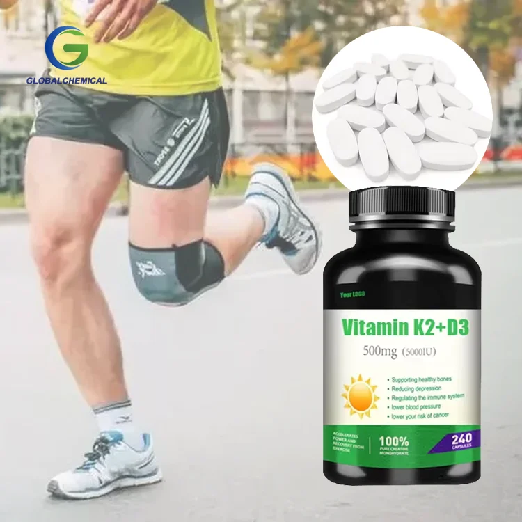 OEM Vitamin d3 K2 MK7 vegan Support Bones Healthy Heart nature Supplement Vitamin D3 + K2 MK7 Capsules