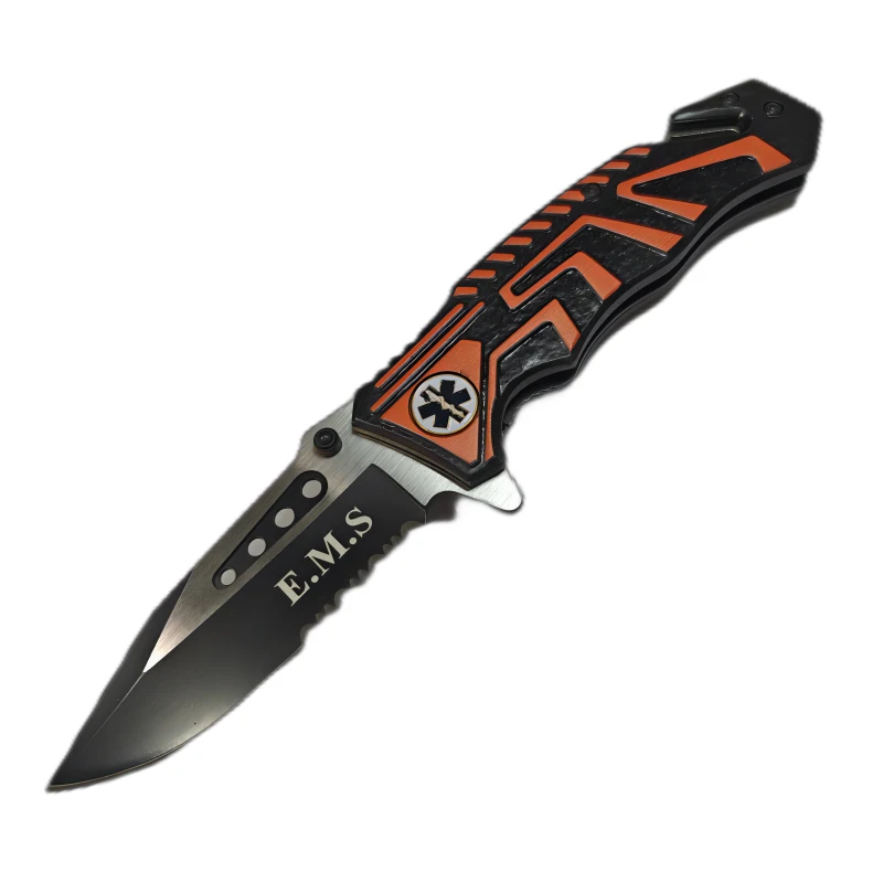 Top Selling Folding Pocket Knife Stainless Steel 3D Printed ABS Blade for Hunting and Camping Customizable OEM DIY Grade Knife