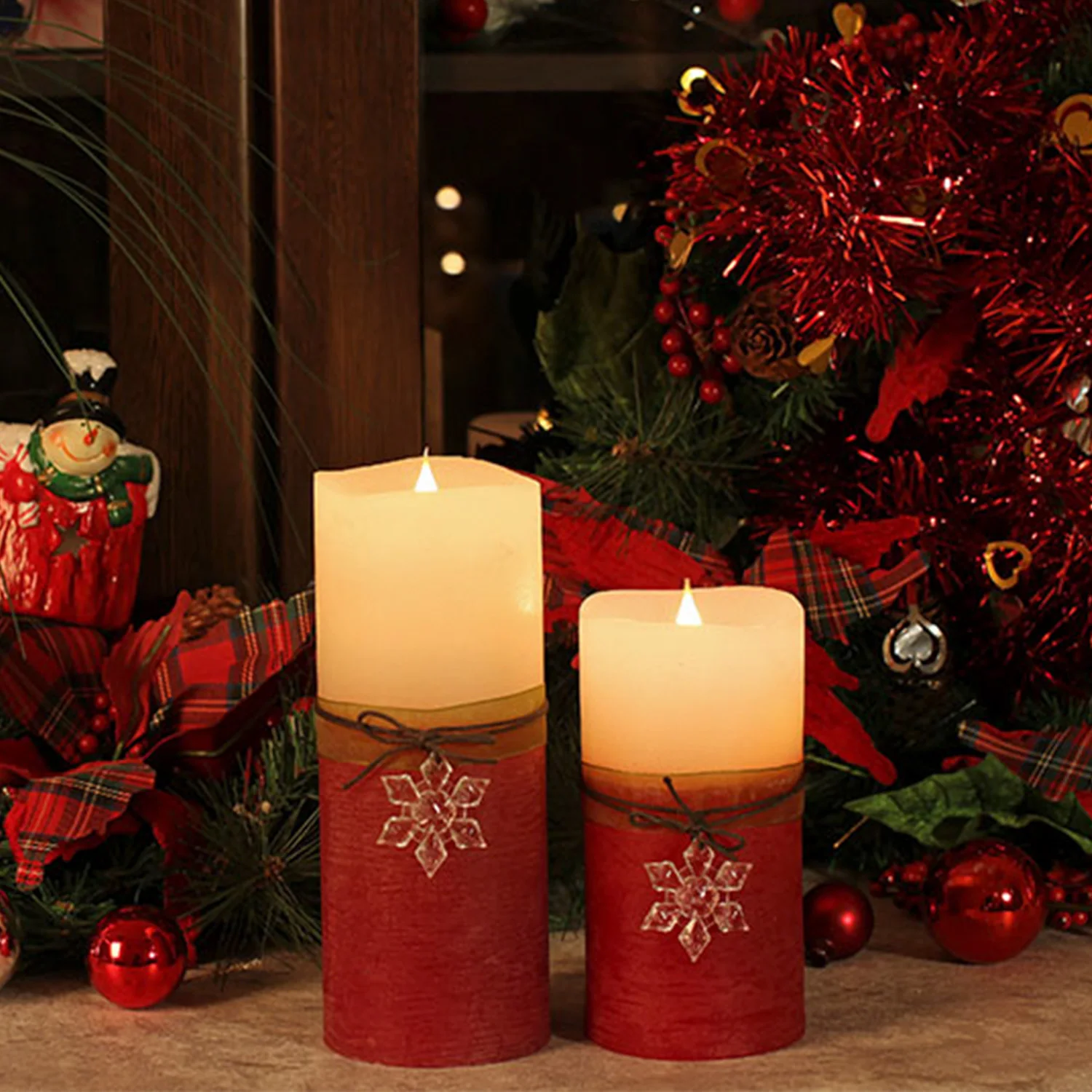 Newish China Flameless LED Candle Lamp Remote Control Christmas Birthday Romantic Pillar Battery Operated Made Paraffin Wax