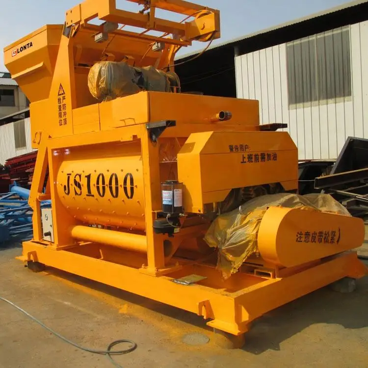 LONTA JS1000 1000L concrete plant large electric mortar beton mixer industry 1000 liter self loading concrete mixer machine