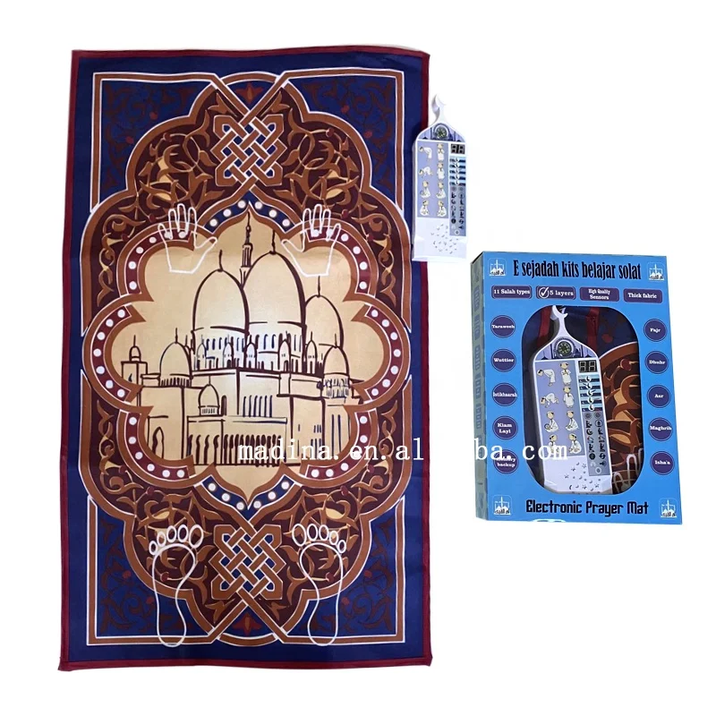 Madina samples and drop shipping for wholesale islamic gifts muslim electronic interactive prayer rug mat for children