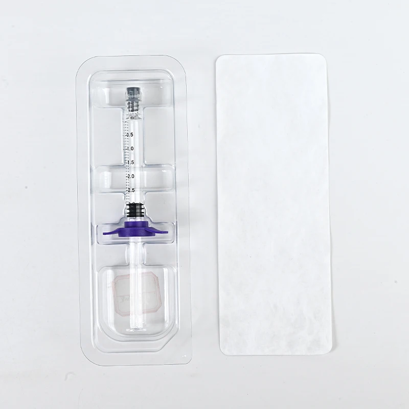 Concentrate hyaluronic acid 1ml long cosmetic glass syringe packaging