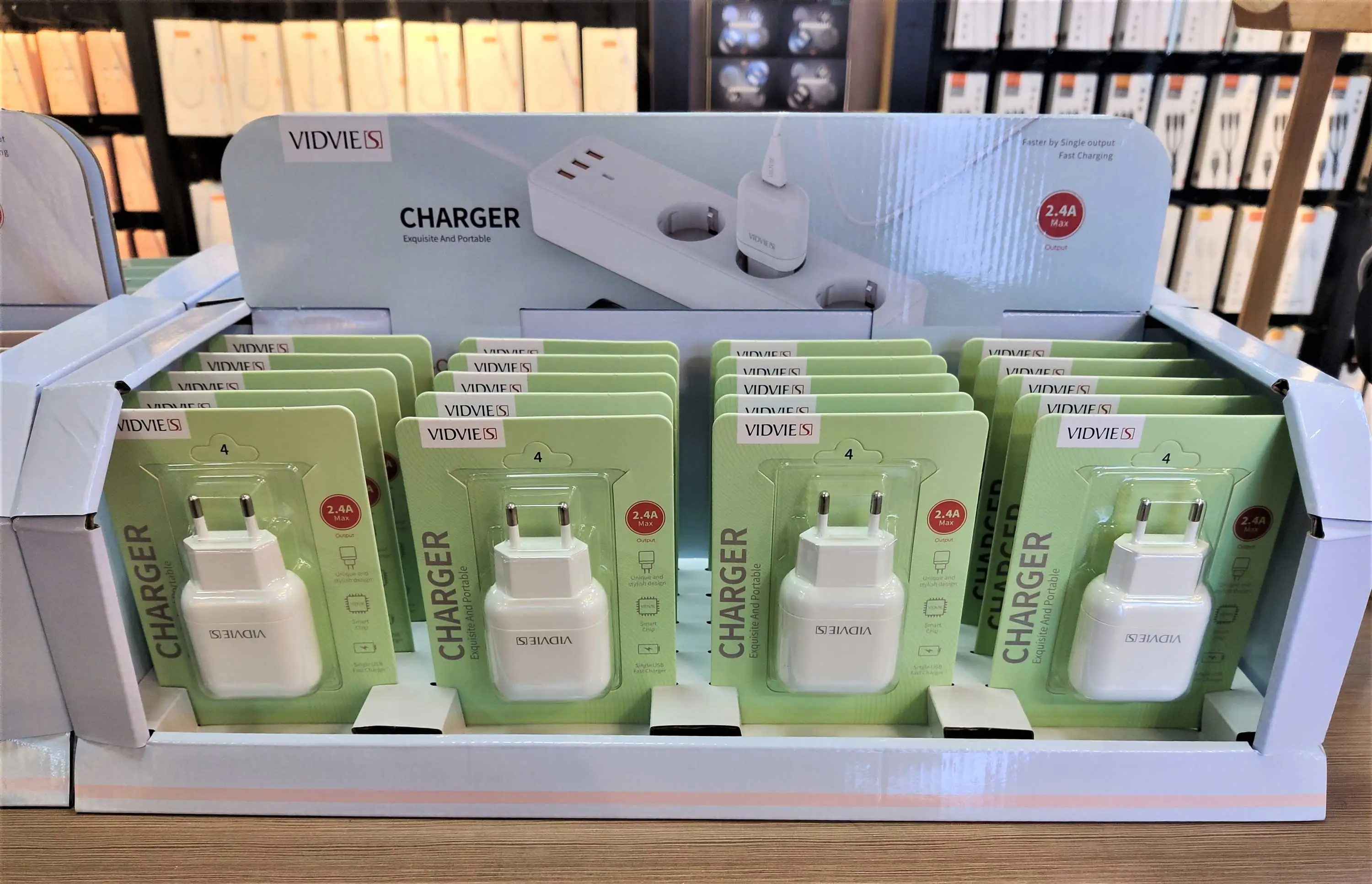 
VIDVIE Newest 5V 2.4A Quick EU Charger Mobile Phone QC2.0 USB Wall Adapter Promotional Suit 