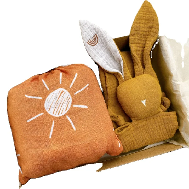 baby bath towel 100% cotton muslin baby bamboo muslin swaddle blanket for newborns baby gift box packing paper