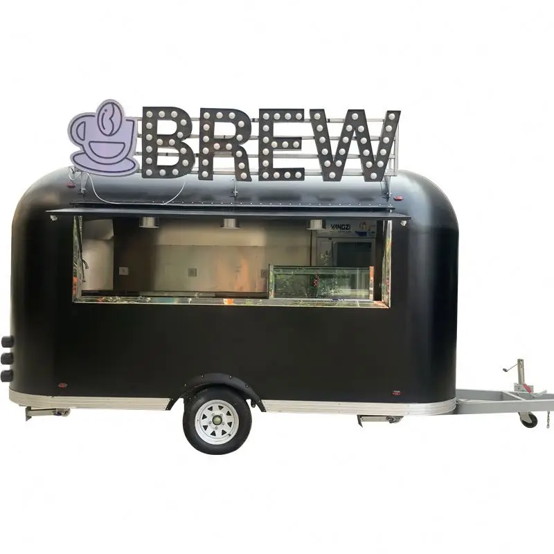 Concession Catering Mobile Bar Bbq Food Trailer Fully Equipped Ice Cream Coffee Fast Food Truck for Sale