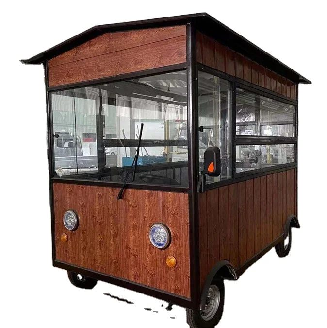 China Factory Mobile Fast Food Cart Snack Self Ice Cream Food Trailer Outdoor Food Truck For Sale