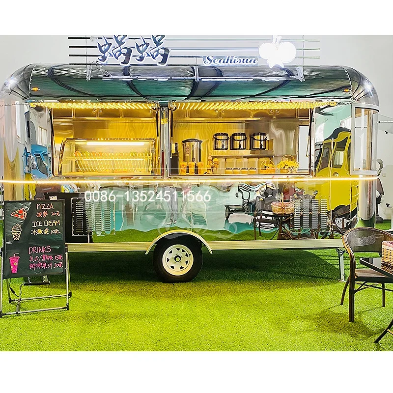 low price Wholesale price 110v / 220v / 380v mobile pizza truck mobile snack machines used food trucks mobile food cart