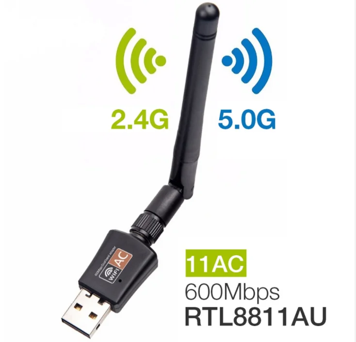 
600 Mbps Dual Band wif adapter wireless network card 2.4/5Ghz WiFi USB dongle Antenna 802.11AC for PC dongle 