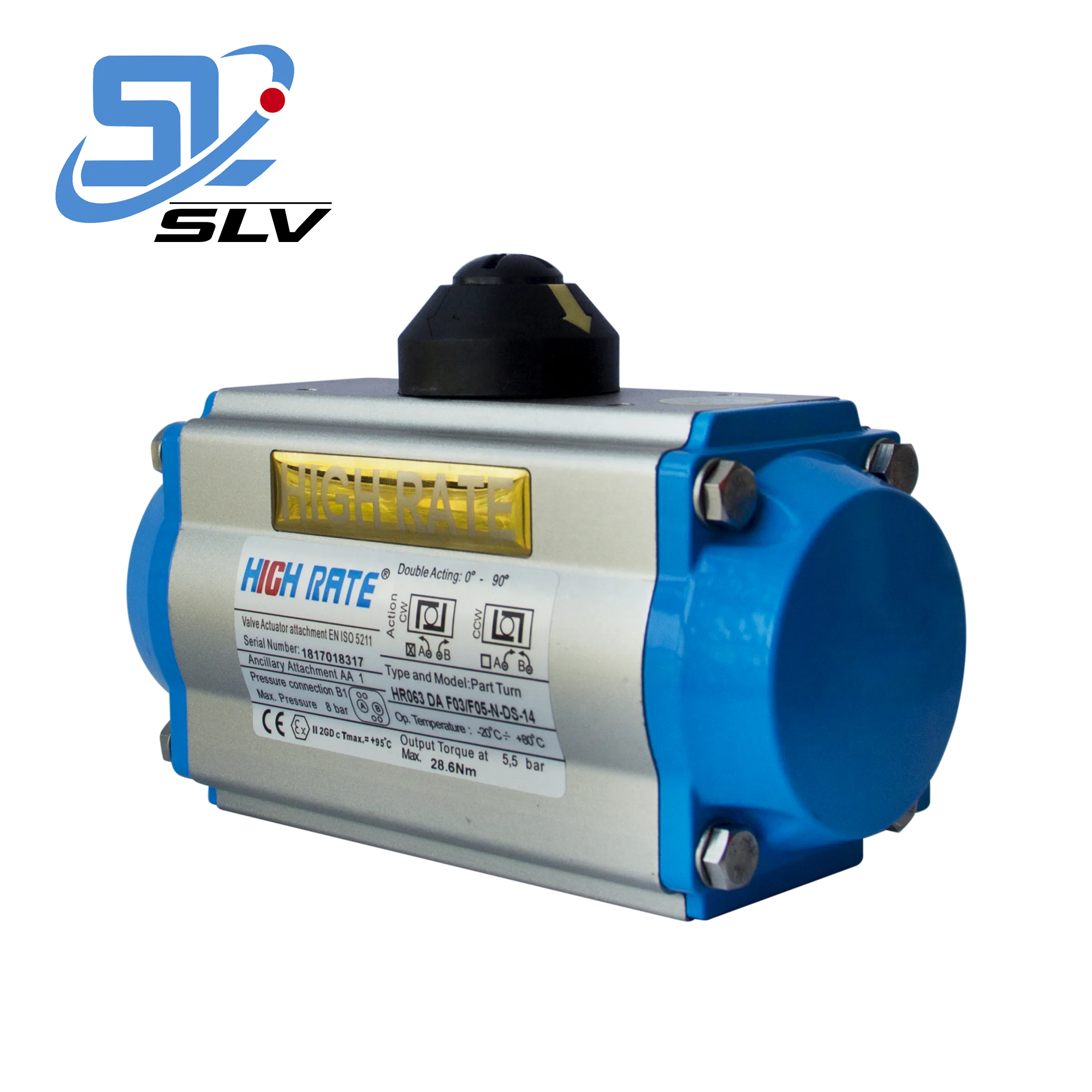 Water Proof Single Double Acting Worm Gear Actuator Pneumatic Valve Actuator