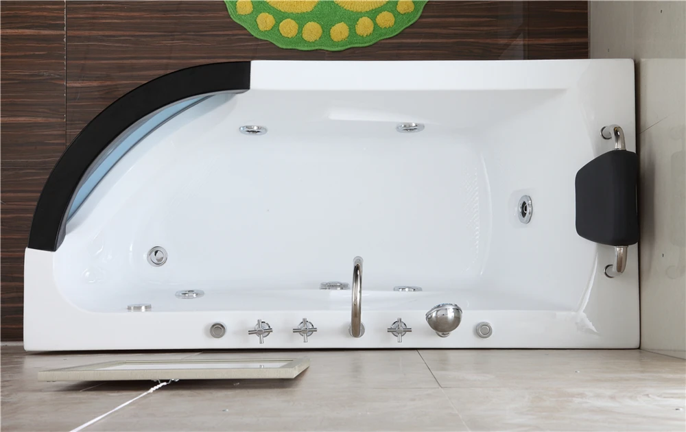 Corner modern massage whirlpool bath tub multi functional indoor bathroom acrylic bathtub
