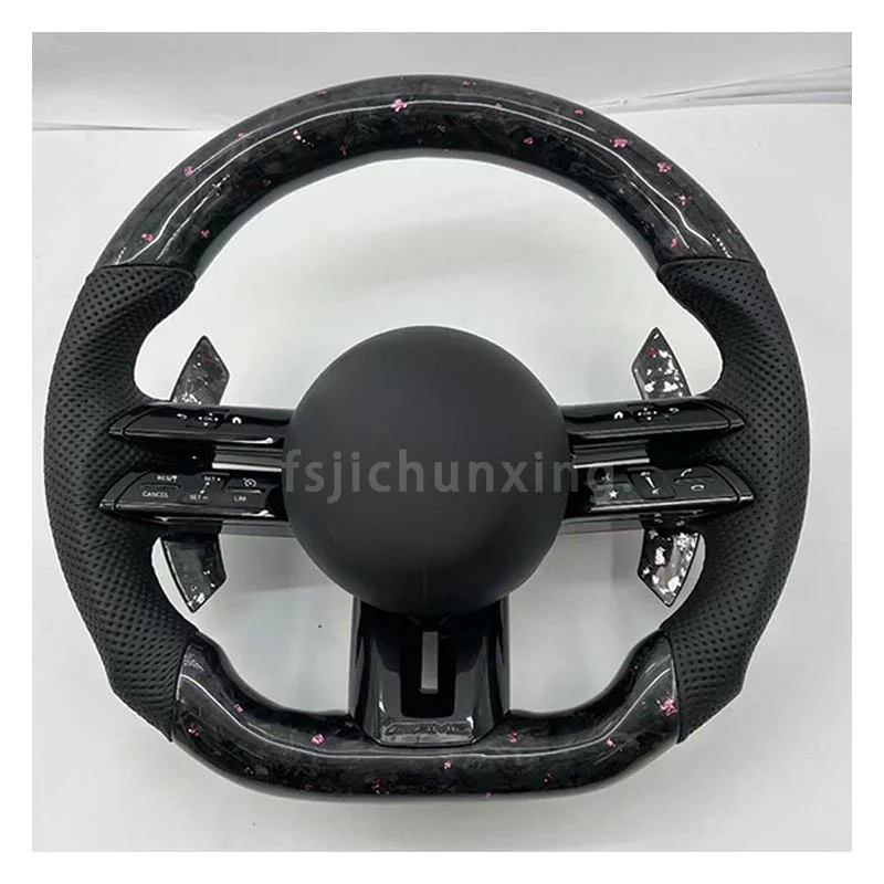 Carbon Fiber Steering Wheel For Mercedes Benz W205 W204 A45 CLE GLC W166 GLE CLA W124