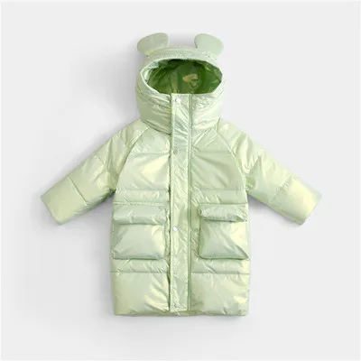 Winter Kids Coats Children Boys Jackets Fashion Thick Long Coats Girls Hooded Coat Snowsuit 3-10Y Teen Children Overcoat Parkas