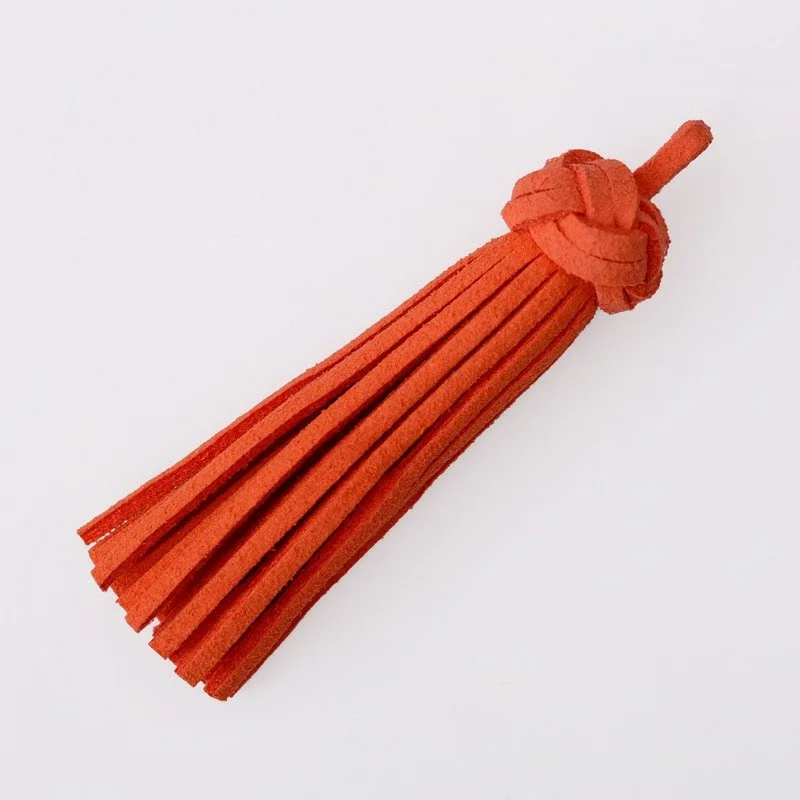 wholesale leather/silk tassel keychain with leather tassel