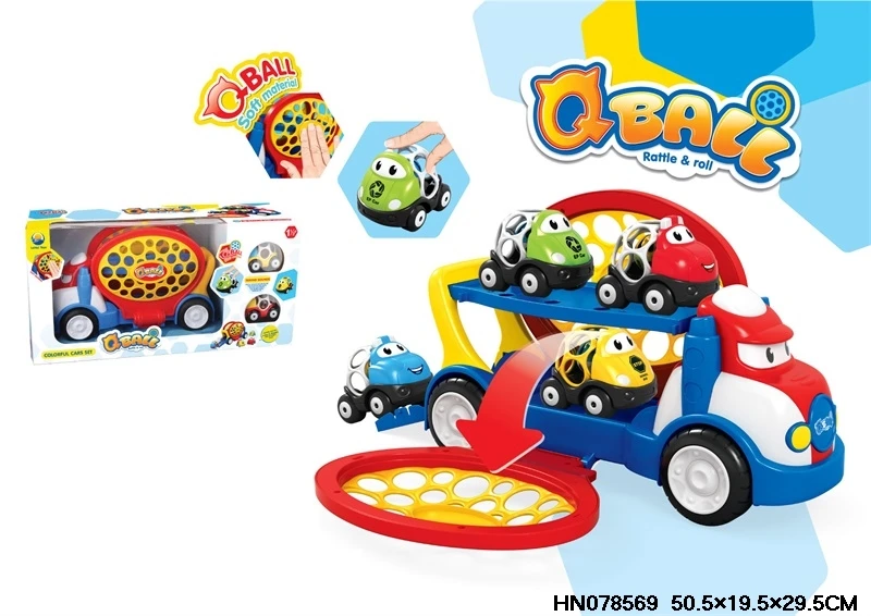 Hot Sale Kids Storage  soft rubber car eco-friendly children kawaii soft squeeze toys